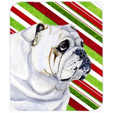 SKILLEDPOWER Bulldog English Candy Cane Holiday Christmas Mouse Pad; Hot Pad Or Trivet SK236362